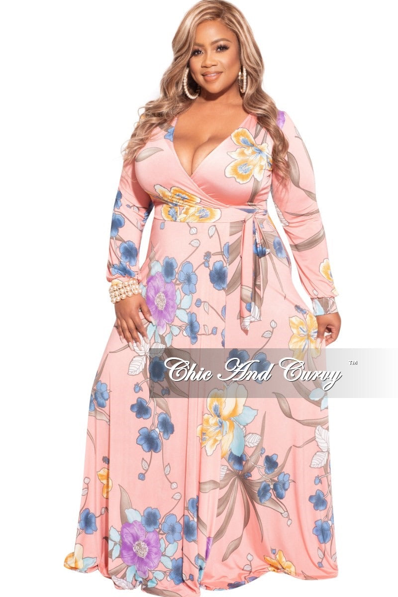 Final Sale Plus Size Floral Long Sleeve 